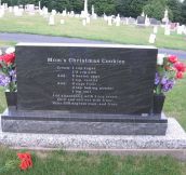 Backside of Mom’s Gravestone. Everytime someone asked for her cookie recipe, she said, “Over my dead body!”