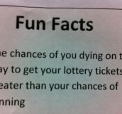 Fun Fact About The Lottery