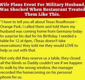 Wife Plans Event For Military Husband, Was Shocked When Restaurant Treated Them Like This.