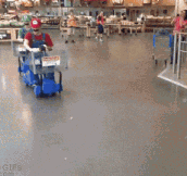 Super Mario Races Through Walmart