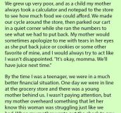 This Poor Mom Always Took A Calculator To The Store To See How Much Food They Could Afford. What She Did A Few Yrs. Later Is Priceless.