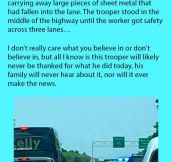 A Woman Wrote This Online After A Police Officer Suddenly Stopped In Busy Traffic.