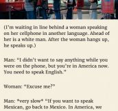 Man Starts Berating Her Out Of Nowhere & Tells Her To Go Back To Her Native-country. But Her Reply Is Priceless.