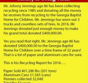 This Guy Collected Bottles For Over 30 Years. What He Did With The Money Is Going Viral.