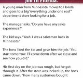 Funny Story: Young Minnesotan Shocks His Boss At His New Job In Florida