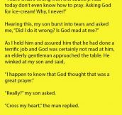 Woman Scoffed At This Child’s Prayer, But His Response Was Priceless.