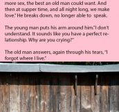 He Asked This 90 Year Old Man Why He Was Crying. His Response Is Gold.