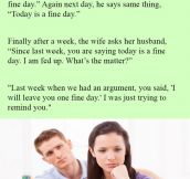 Husband Starts Acting Strange Towards Wife When She Asks Why He Says This.