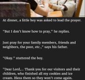 Kid Warns Family He Didn’t Know How To Pray. But What He Said Next Is Hilarious.