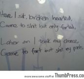 Beautiful poetry in the toilet.