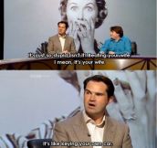 Jimmy Carr on wife beating.