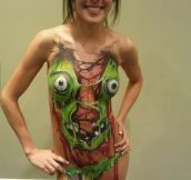 Zombie Girl Body Paint