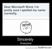 Dear Microsoft Word