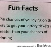FUN FACT ABOUT THE LOTTERY.