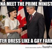 Justin Bieber Meets The Prime Minister