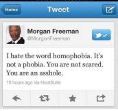 An honest tweet by Morgan Freeman