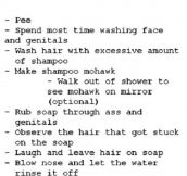 Things men do in the shower