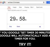 Google’s useful timer…