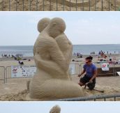 Revere Beach Sand Sculpting Festival, the octopus was the winner…