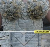 A dress made entirely out of books…