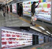 Virtual grocery store in South Korea…