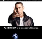 The blackest white man in the world…
