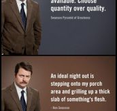Some wise words from Ron Swanson…