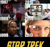 The writers of Star Trek must have had a time machine…