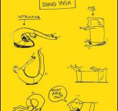 First time in yoga class…