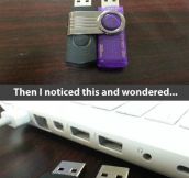 Flash drives are perfect together…