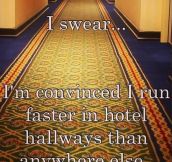 Hotel hallways…
