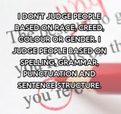 How I judge people…