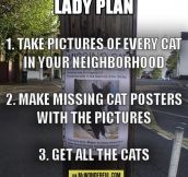 The perfect cat lady plan…