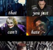 Different types of villains…