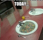 So I walked into my school’s bathroom…