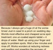 Fastest cure for acne…