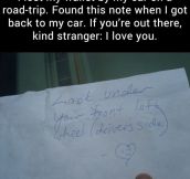 Kind stranger…