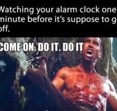 Before the alarm goes off…