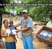 How Facebook helps those in need…