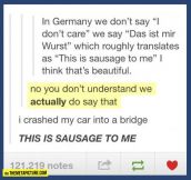 This is sausage to me…