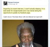 Morgan Freeman’s epic response…