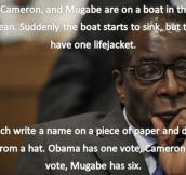 Robert Mugabe joke…