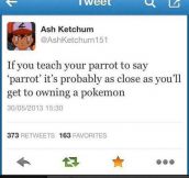If you teach your parrot to say parrot…