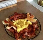 Bacon and egg hot tub…