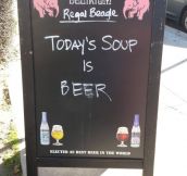 Today’s special soup…