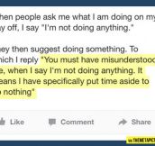 I’m not doing anything…