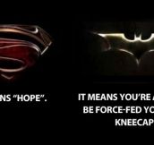 Superman vs. Batman…