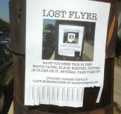 Lost flyer…