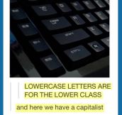 Lowercase letters…