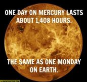 One day on Mercury…